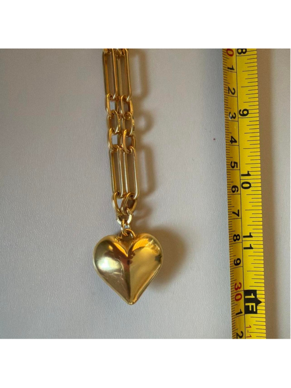 #JCrew Gold tone heart necklace with very long chain #heart #jewelry